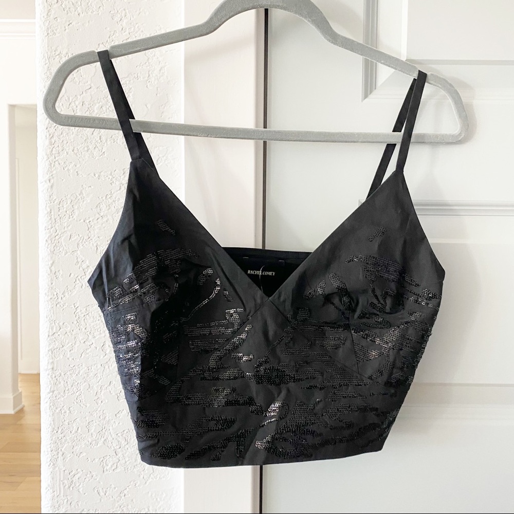 New Rachel Comey Sequin Crop Baton Top - Picture 4 of 7